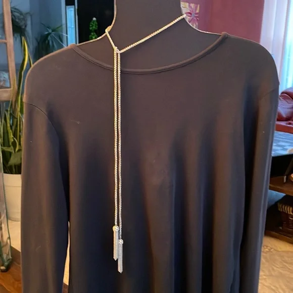 NWT Tassel necklace that can be worn long, short, braided, as a belt -42” chain - Picture 3 of 7